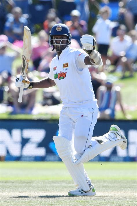 A happy Angelo Mathews celebrates his ton | ESPNcricinfo.com