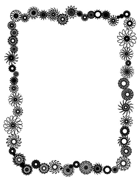 Clipart Flower Border Black And White | Clipart Panda - Free ... | Free ...