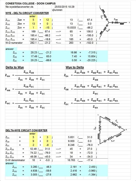 WYE to Delta circuit conversion Delta, Circuit, Make It Simple, Sheet Music, Periodic Table ...