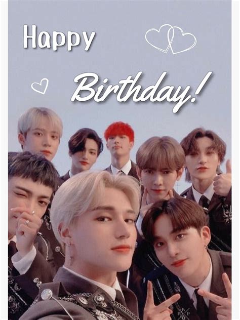 "ateez birthday card" Poster by cindyptm | Redbubble