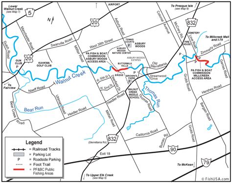 Map - Upper Walnut Creek : FishErie.com