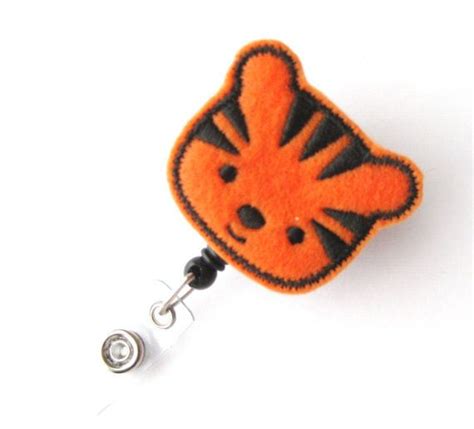 Baby Tiger - Name Badge Holders - Cute Badge Reels - Unique Retractable ID Badge Holder - Felt ...