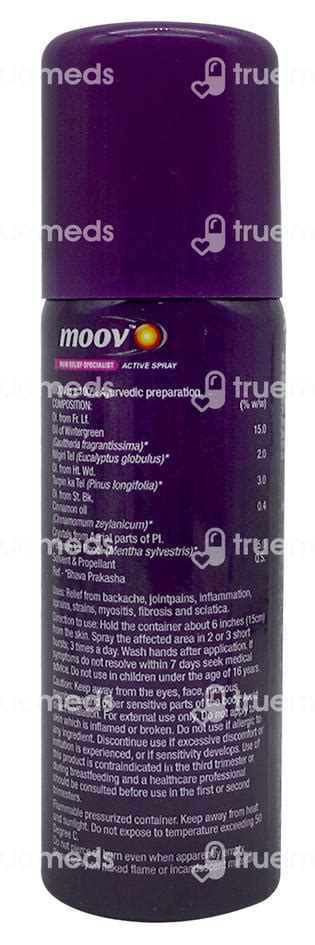 Moov Spray 35 Gm - Uses, Side Effects, Dosage, Price | Truemeds