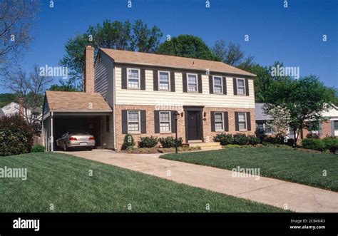 Suburban American Middle-class House. Alexandria, Virginia, USA Stock ...