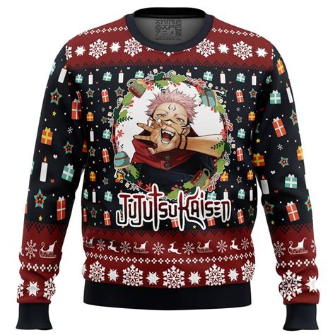 Sukuna Christmas Jujutsu Kaisen Ugly Christmas Sweater Perfect And Unique Gifts For Adults Kids ...