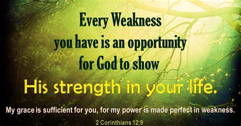 Strenth in Weakness Encouraging Inspirational Bible Quotes