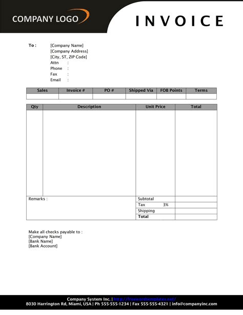 Simple Sales Invoice Template | Invoice Template Ideas