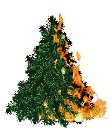 Burning Christmas Tree Gif - canvas-canvaskle