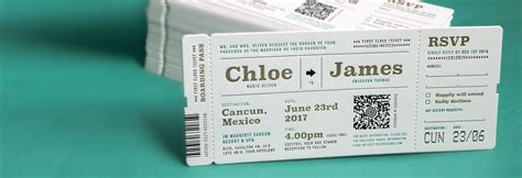 Boarding Pass Wedding Invitations