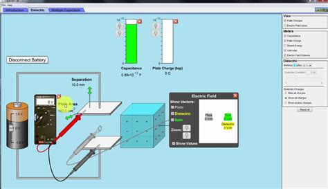 PHET Simulation: The Capacitor and Its Dielectric - YouTube