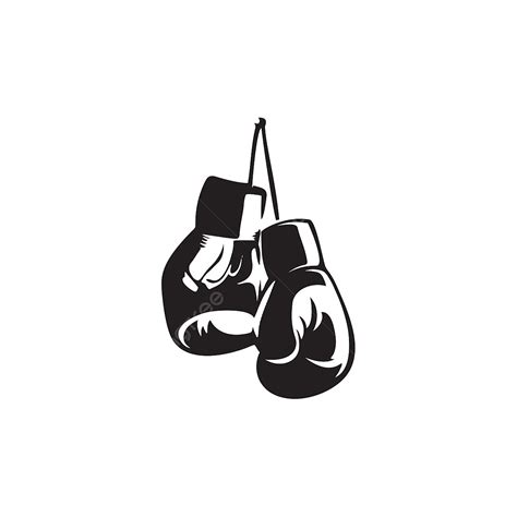 Boxing Gloves Silhouette Transparent Background, Boxing Gloves Logo Design Icon Vector, Logo ...