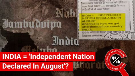 FACT CHECK: Is 'India' a British Acronym for 'Independent Nation ...