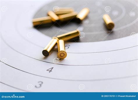 Bullets on Paper Target for Shooting Practice Stock Image - Image of ...