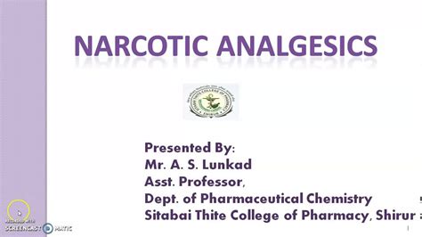 Narcotic analgesics: Mechanism of action (MOA), Classification - YouTube