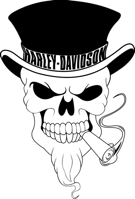 Harley Davidson Skull Vector Laser Cut CDR File | Vectors File