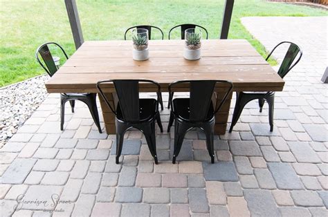 DIY Outdoor Dining Table - Garrison Street Design Studio