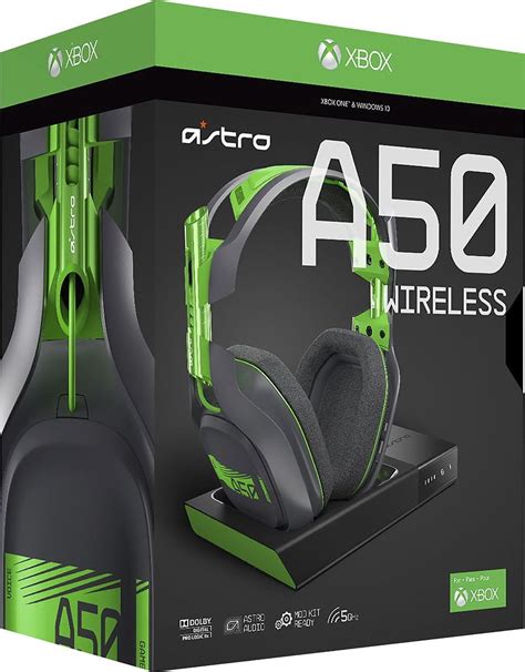 Astro A50 - Wireless Gaming Headset - Xbox One Black/Green (Refurbished) - Walmart.com - Walmart.com