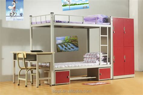 Hostel Furniture Student Bunk Bed With Storage Locker - Buy Student Bunk Bed With Storage Locker ...