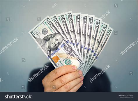 Hands Holding Dollar Cash 1000 Dollars Stock Photo 1742994608 ...