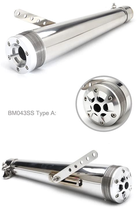 Vintage Stainless Steel Motorcycle Exhaust Muffler For Classic,Chopper ...