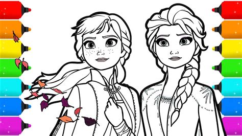 Frozen 2 Elsa and Anna Drawing and Coloring | frozen omalovanky - Sk ...