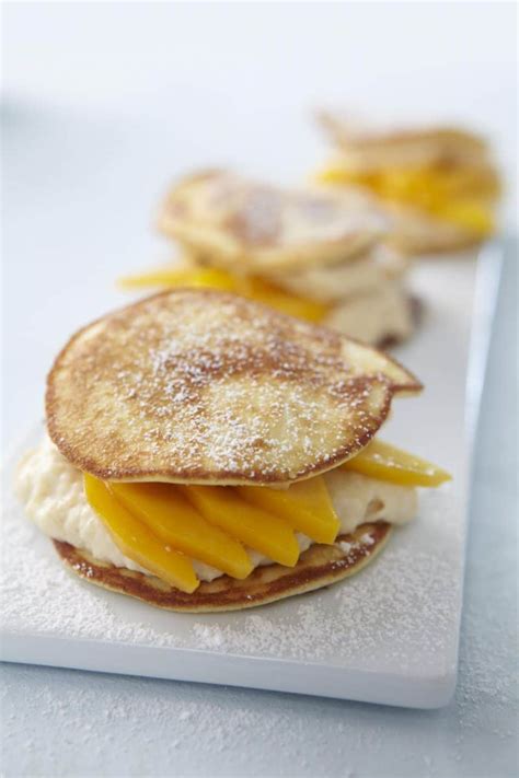 Blini Sandwich with Mango and Cream Cheese - Simple Parenting