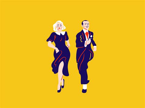 Fred Astaire & Ginger Rogers Dancing by Jordan Kay on Dribbble