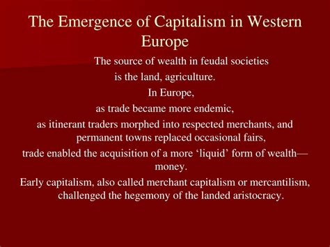 PPT - THE INDUSTRIAL REVOLUTION EMERGENCE OF CAPITALISM PowerPoint Presentation - ID:300397