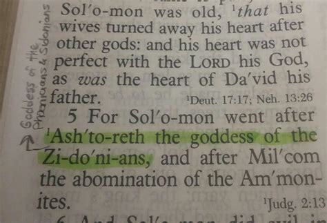 1 Kings 11:5 Ashtoreth is the goddess of the Phoenicians and the ...