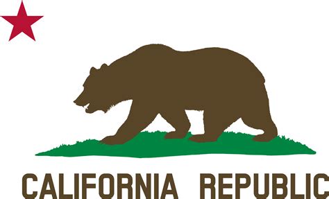 Download Grizzly Bear Clipart California Bear - California State Flag PNG Image with No ...