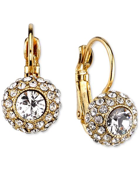 Lyst - 2028 14k Gold-plated Crystal Drop Earrings in Metallic
