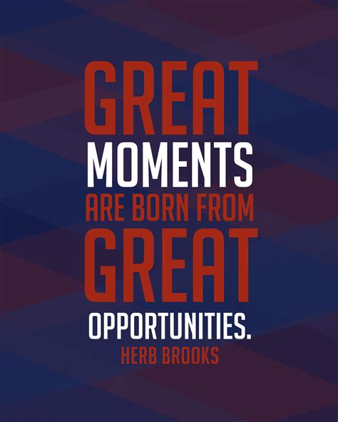 Herb Brooks Team USA Inspirational Great Moments Quote Poster Print ...