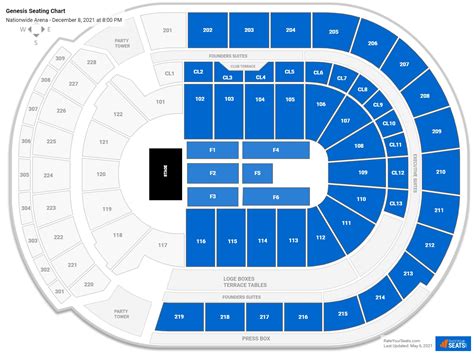 Nationwide Arena Seating Charts for Concerts - RateYourSeats.com