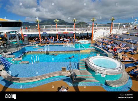 Norwegian Dawn NCL Caribbean Cruise Swimming Pool Area Stock Photo - Alamy