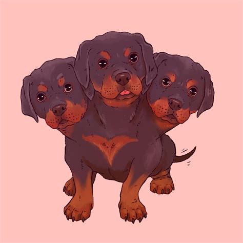 Baby Cerberus by emilycottonbird : r/DogsPlayingDnD