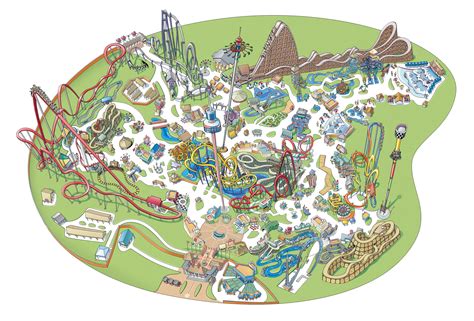 Park Map | Carowinds, Charlotte NC | Theme park map, Theme park, Outing ideas