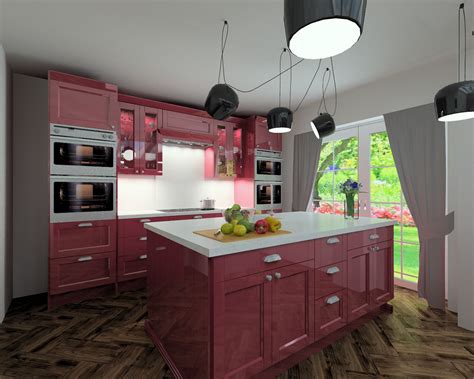 Burgundy Kitchen on Behance