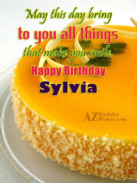 Happy Birthday Sylvia - AZBirthdayWishes.com