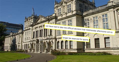 'Wednesday afternoons will no longer be reserved for sports': Cardiff Uni announces