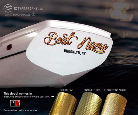 Boat Name decals Gold leaf boat decals Gold leaf decals | Etsy