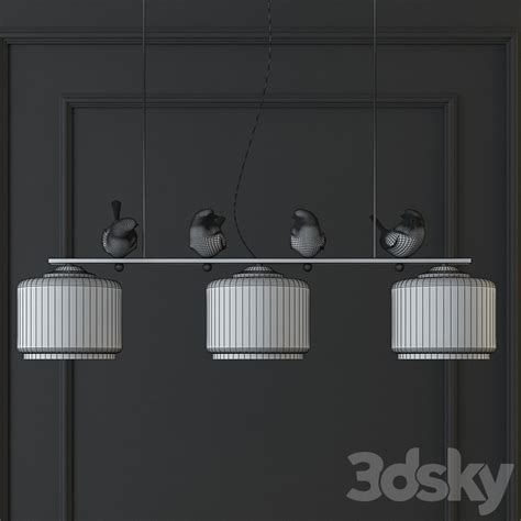 Hanging lamp provence bird pendant line 3 - Pendant light - 3D model