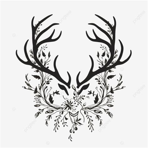 Deer Antlers Monogram Png Illustration, Animal, Antler, Beast PNG Transparent Image and Clipart ...