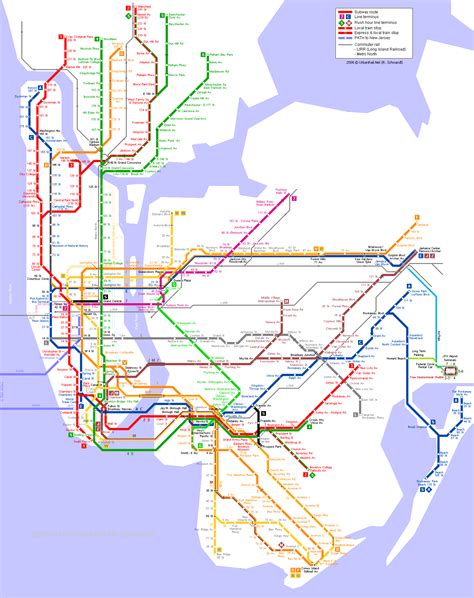 New York Metro Subway Map - TravelsFinders.Com