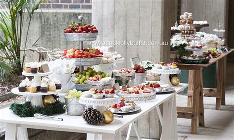 Rustic Christmas Party Dessert Buffet - A&K Lolly Buffet