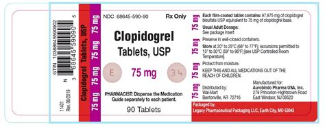 Clopidogrel - FDA prescribing information, side effects and uses