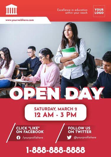 School Open Day Poster Templates