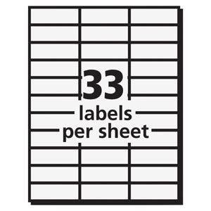 Avery Address Labels for Copiers, 1" x 2-13/16" , 8,250 White Labels (5332) - AVE5332 - Shoplet.com