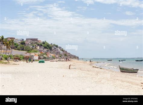 Luanda / Angola - 12/07/2020: Beach view with fishermen and traditional ...