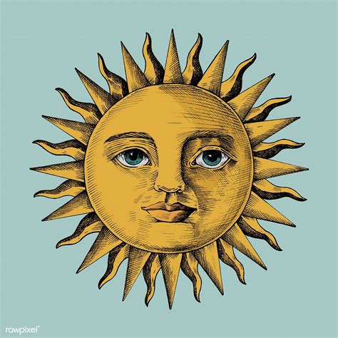 Download premium vector of Hand drawn sun with a face 410909 | Sun ...