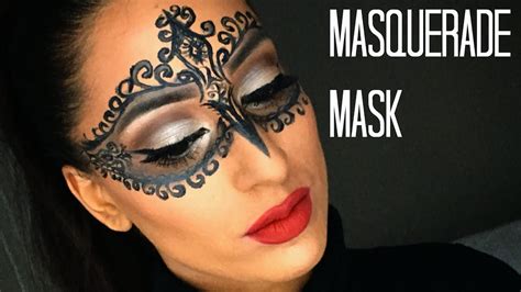 DIY Glam Masquerade Mask - Using only Eyeliner - YouTube